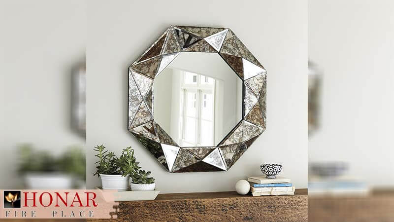 آینه کاری مدرن با طرح مثلثی